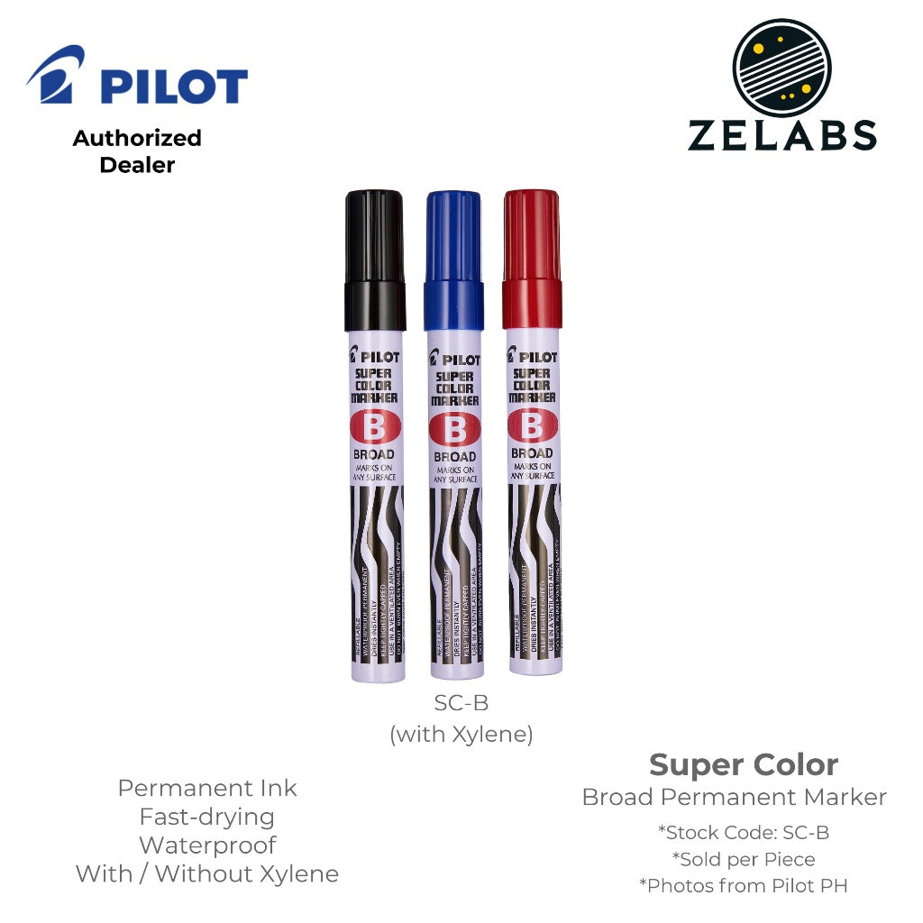 Pilot Super Color Broad Permanent Marker (w/wo Xylene) - SC-B | SCA-B