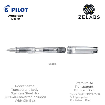 Pilot Prera Iro-Ai Transparent Fountain Pen - Demonstrator - FPRN-350R - Fine | Medium