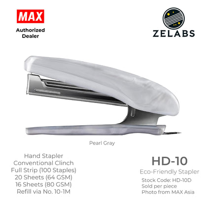 MAX HD-10D Limited Edition Eco-Friendly Stapler - Hand Stapler (Refill by No.10 Staples)