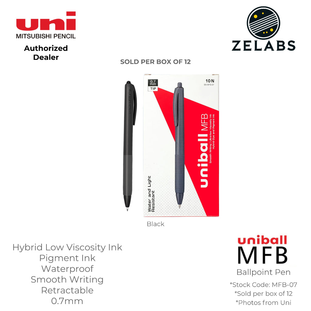 Uni Uni-ball MFB My First Ballpen Retractable Ballpoint Pen (Box of 12) - MFB-07 - 0.7mm