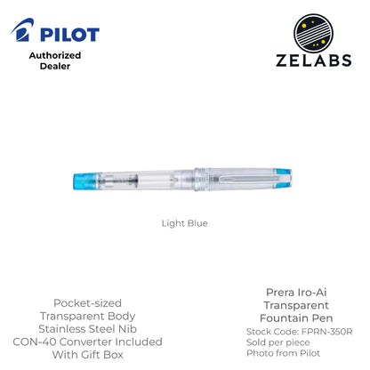 Pilot Prera Iro-Ai Transparent Fountain Pen - Demonstrator - FPRN-350R - Fine | Medium