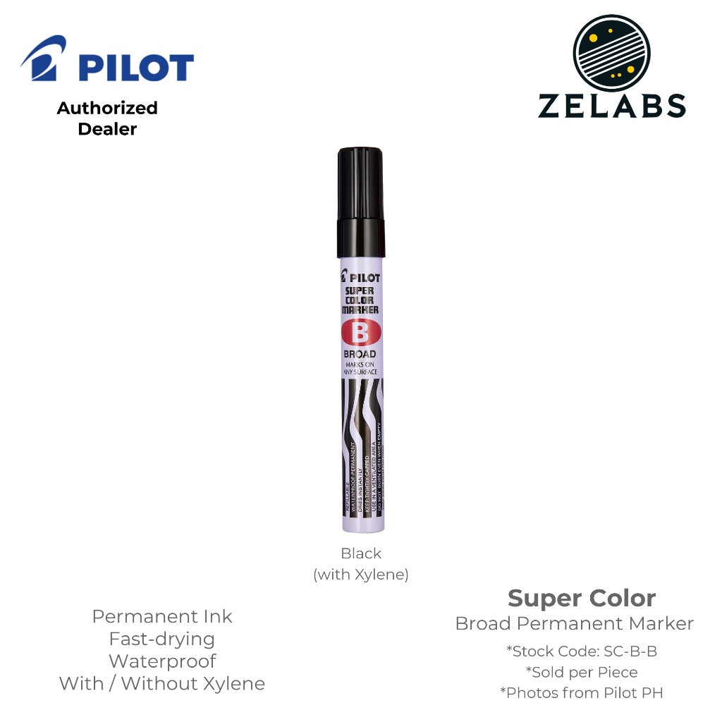 Pilot Super Color Broad Permanent Marker (w/wo Xylene) - SC-B | SCA-B