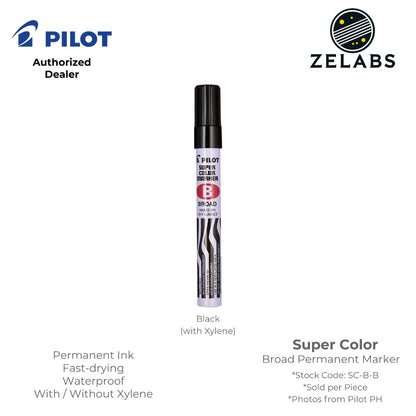 Pilot Super Color Broad Permanent Marker (w/wo Xylene) - SC-B | SCA-B
