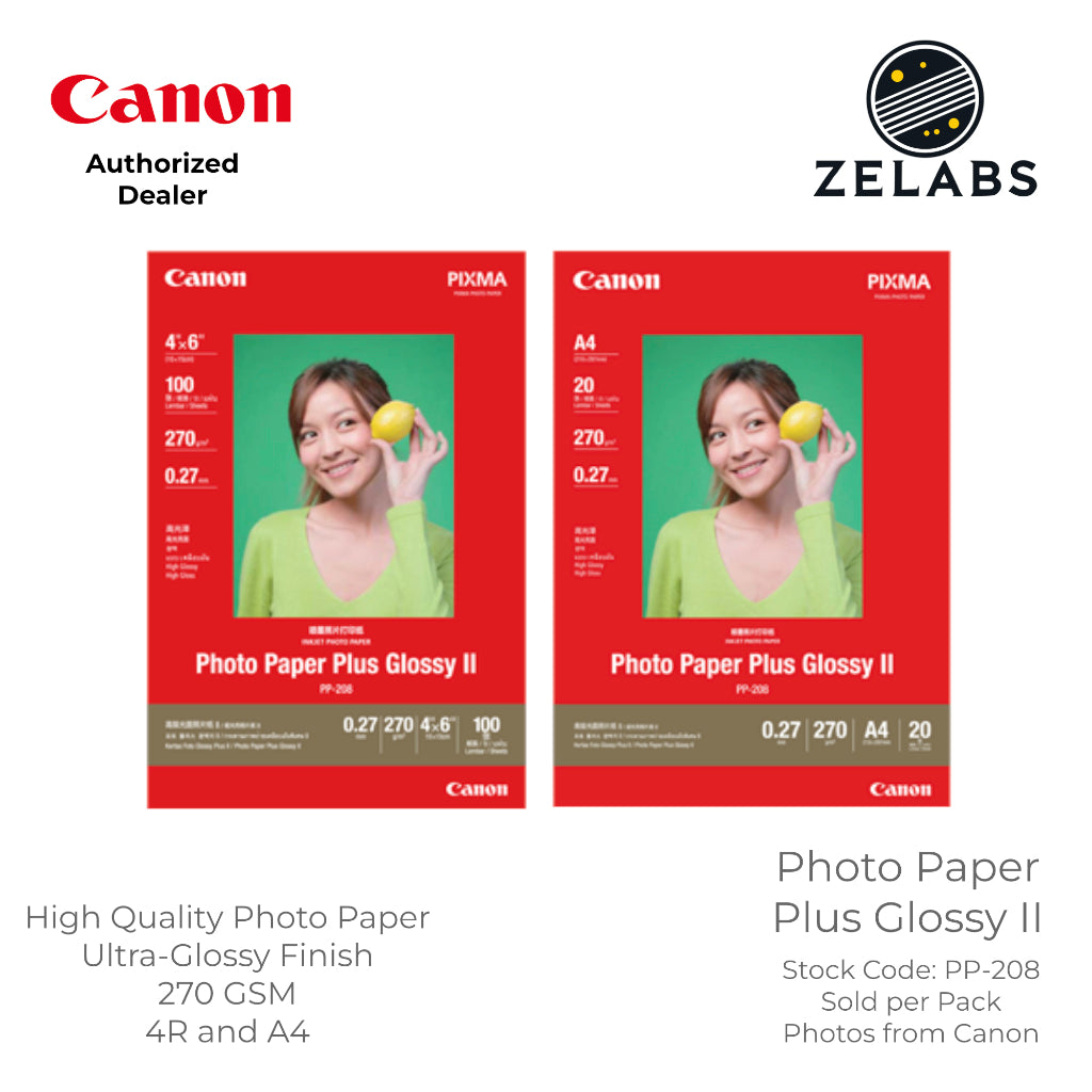 Canon PP-208 Photo Paper Plus Glossy II - 4R | A4  - 270 GSM