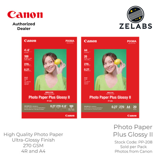 Canon PP-208 Photo Paper Plus Glossy II - 4R | A4  - 270 GSM