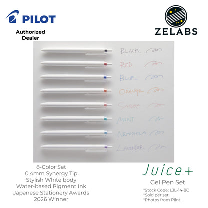 Pilot Juice+ / Juice Plus Retractable Gel Pen Set (8-Color) - LJL-14-8C - 0.4mm