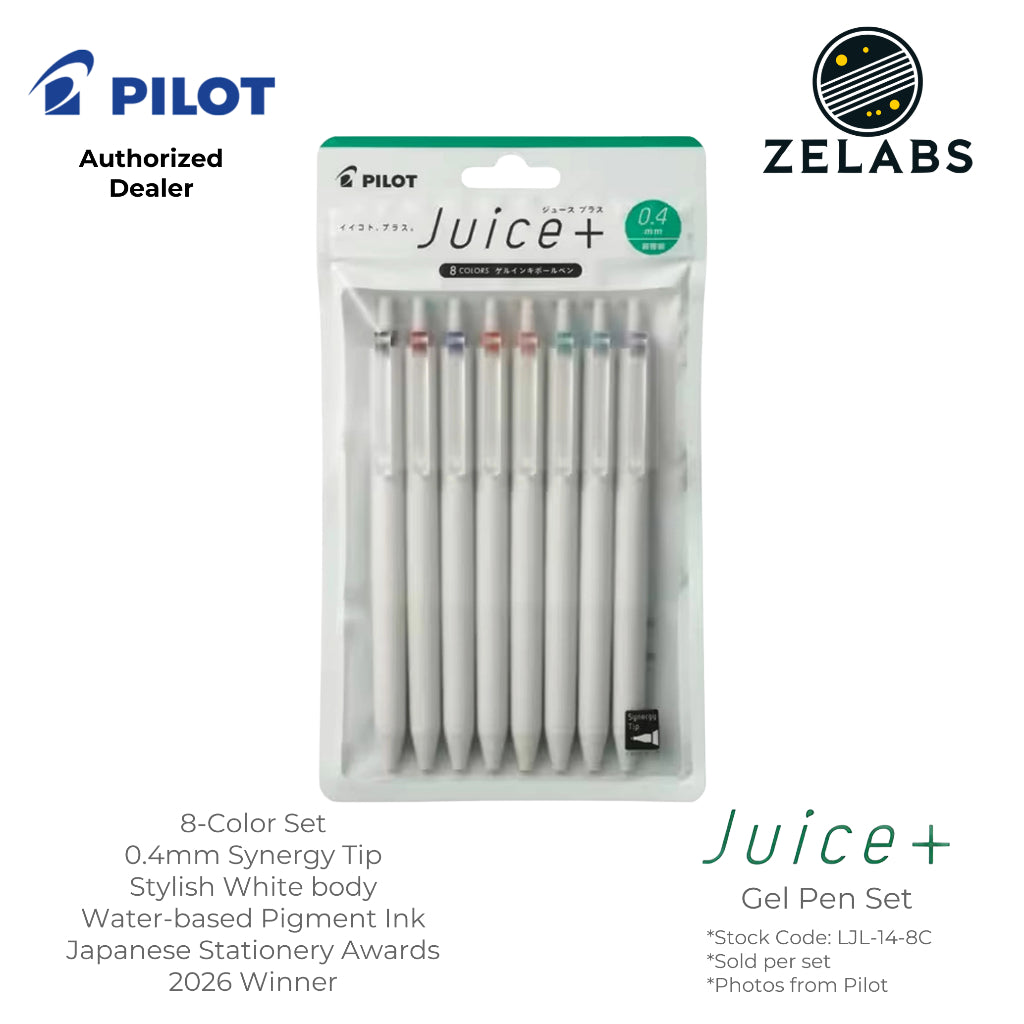Pilot Juice+ / Juice Plus Retractable Gel Pen Set (8-Color) - LJL-14-8C - 0.4mm