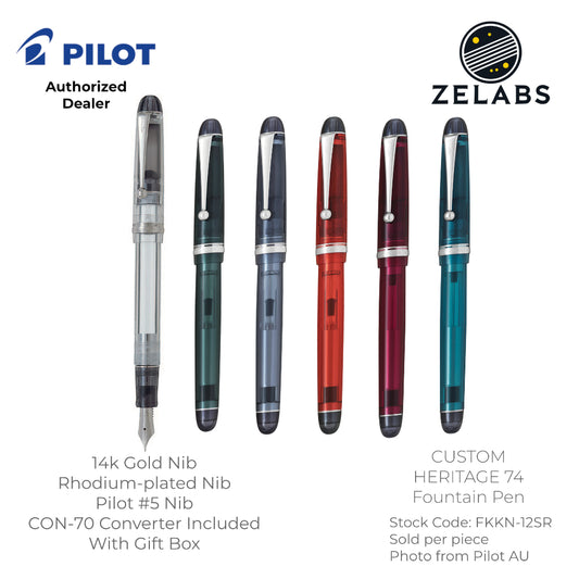 Pilot Custom 74 Fountain Pen - 14k -  FKKN-12SR - Fine | Medium