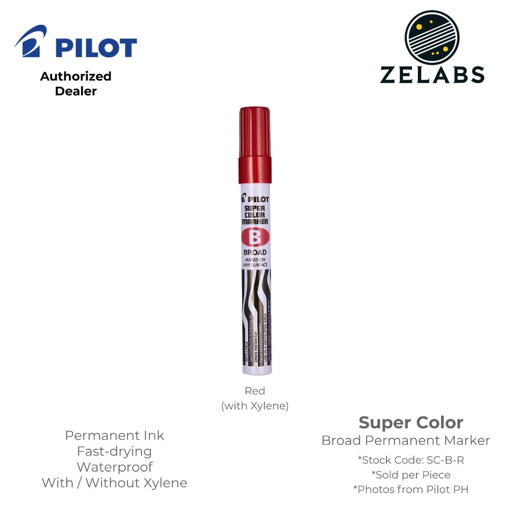 Pilot Super Color Broad Permanent Marker (w/wo Xylene) - SC-B | SCA-B