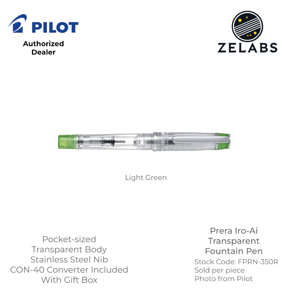 Pilot Prera Iro-Ai Transparent Fountain Pen - Demonstrator - FPRN-350R - Fine | Medium