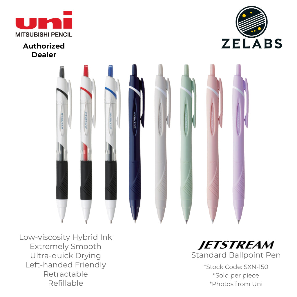 Uni Jetstream Standard / Sport Retractable Ballpoint Pen - SXN-150 - 0.5mm / 0.7mm