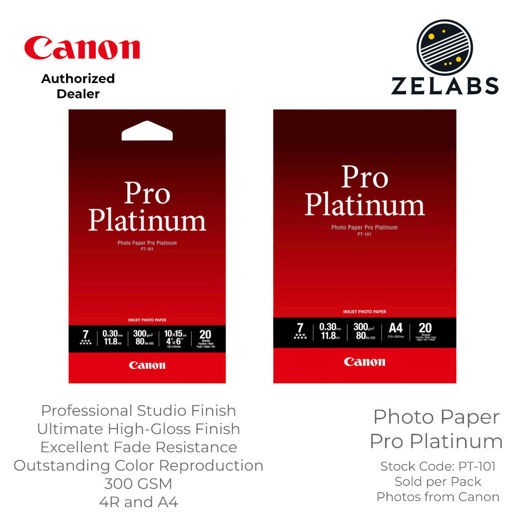 Canon PT-101 Photo Paper Pro Platinum - 4R | A4  - 300 GSM