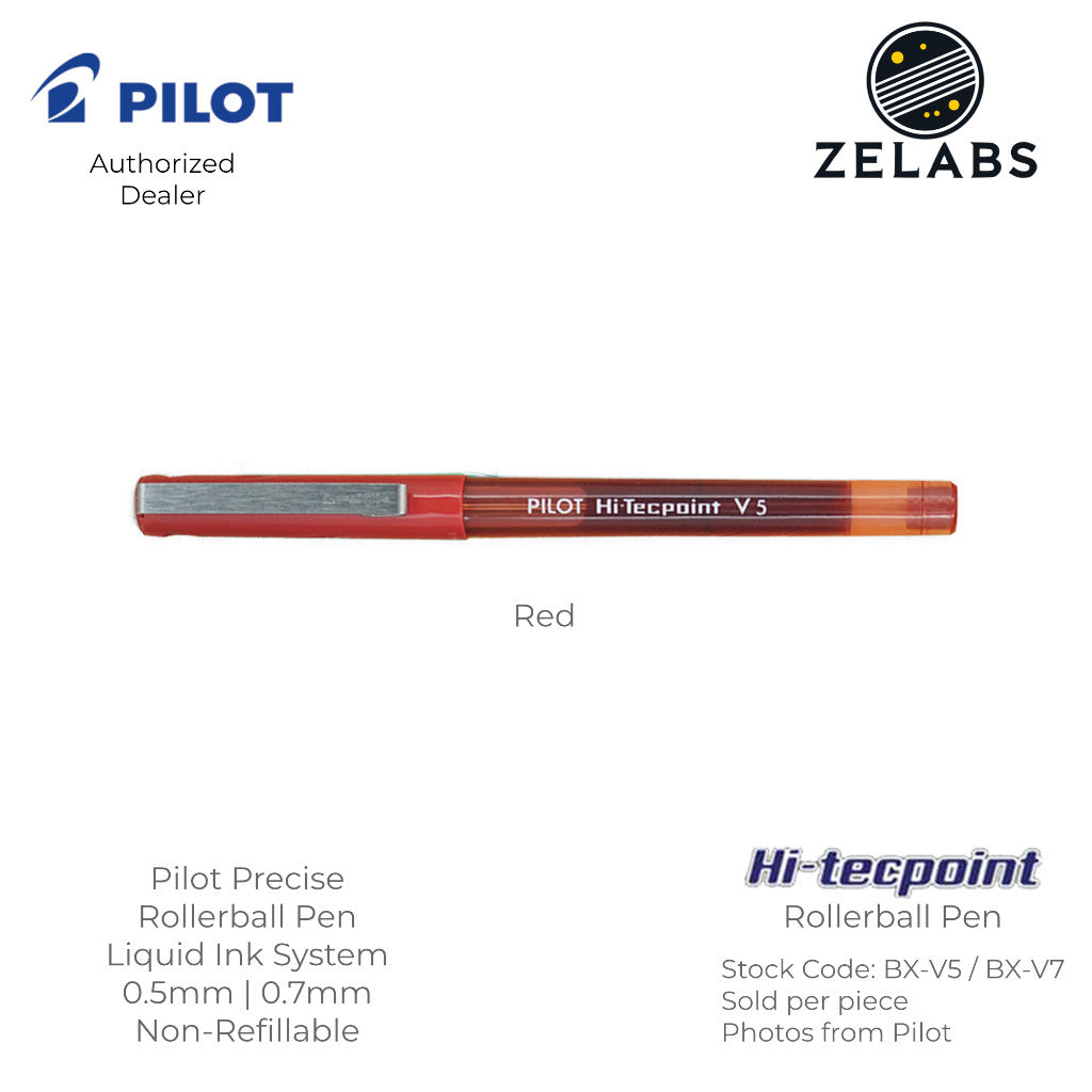 Pilot Hi-Tecpoint V / Precise Capped Rollerball Pen - BX-V5 | BX-V7 - 0.5mm | 0.7mm
