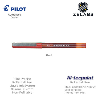 Pilot Hi-Tecpoint V / Precise Capped Rollerball Pen - BX-V5 | BX-V7 - 0.5mm | 0.7mm
