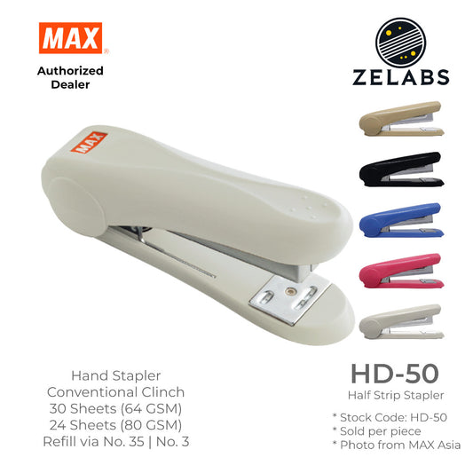 MAX HD-50 Half-Strip Stapler - Conventional Clinch (Refill by No.35 Staples)