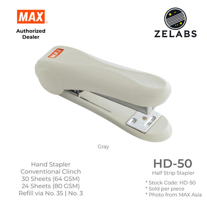 MAX HD-50 Half-Strip Stapler - Conventional Clinch (Refill by No.35 Staples)