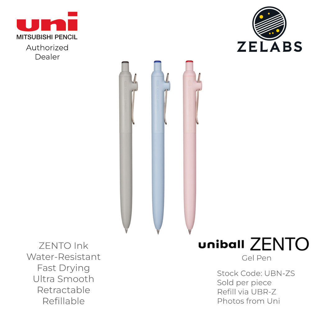 Uni Uni-Ball ZENTO Basic Retractable Gel Pen - UBN-ZS - 0.38mm | 0.5mm