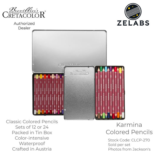 Cretacolor Karmina Classic Colored Pencils (12 or 24-color Set) - CLCP-270