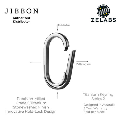 Jibbon Titanium Keyring Series 2 - Titanium | PVD Black