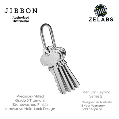 Jibbon Titanium Keyring Series 2 - Titanium | PVD Black