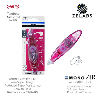 Tombow MONO AIR 5 Touch Refillable Pen Type Correction Tape - CT-PAX5 - 5mm x 6m