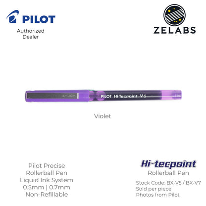 Pilot Hi-Tecpoint V / Precise Capped Rollerball Pen - BX-V5 | BX-V7 - 0.5mm | 0.7mm