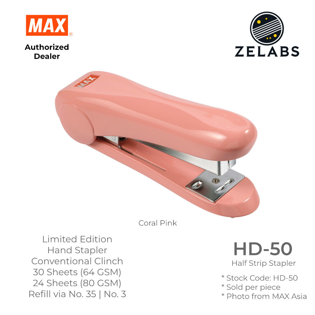 MAX HD-50 Limited Edition Stapler - Conventional Clinch Hand Stapler (Refill by No.35 Staples)