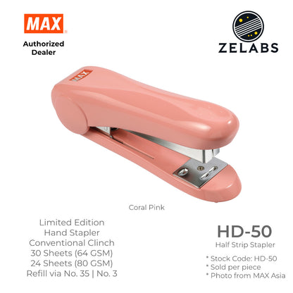 MAX HD-50 Limited Edition Stapler - Conventional Clinch Hand Stapler (Refill by No.35 Staples)