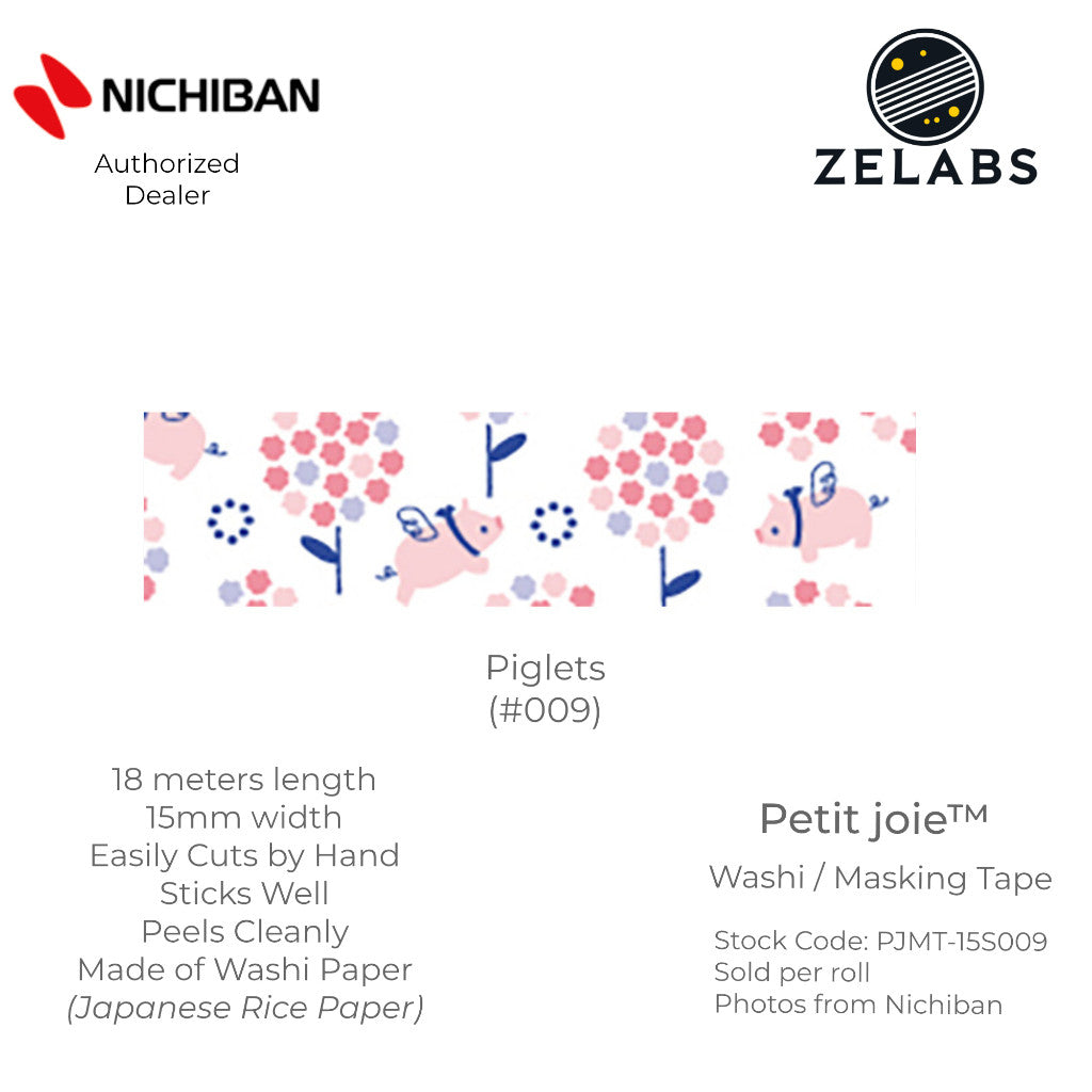 Nichiban Petit Joie Decorative Masking Tape / Washi Tape (15mm x 18 meters) - PJMT-15S