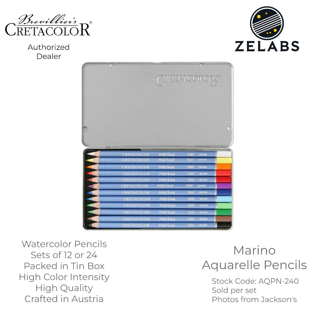 Cretacolor Marino Aquarelle / Watercolor Pencils (12 or 24-color Set) - AQPN-240