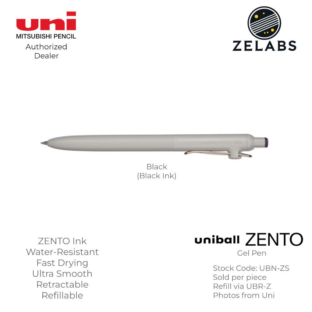 Uni Uni-Ball ZENTO Basic Retractable Gel Pen - UBN-ZS - 0.38mm | 0.5mm