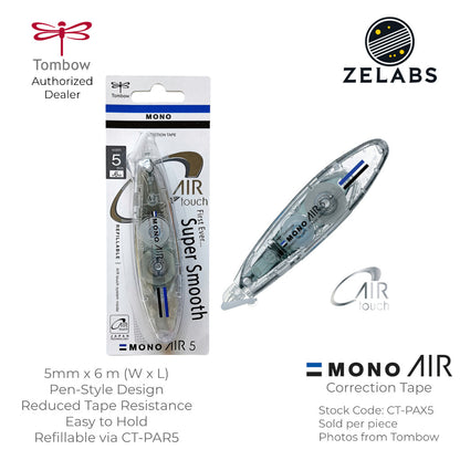 Tombow MONO AIR 5 Touch Refillable Pen Type Correction Tape - CT-PAX5 - 5mm x 6m
