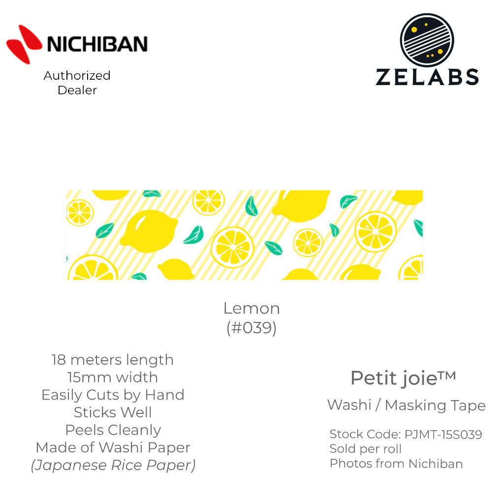 Nichiban Petit Joie Decorative Masking Tape / Washi Tape (15mm x 18 meters) - PJMT-15S