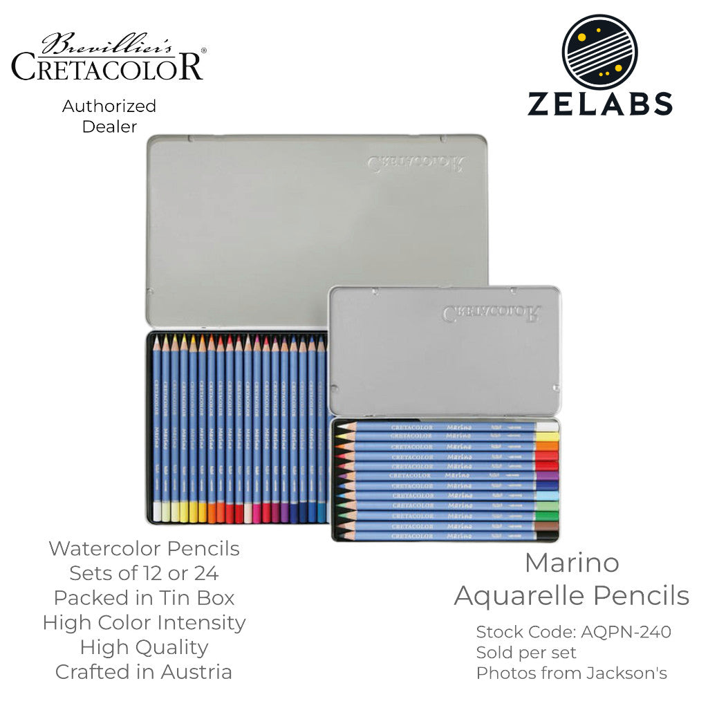 Cretacolor Marino Aquarelle / Watercolor Pencils (12 or 24-color Set) - AQPN-240
