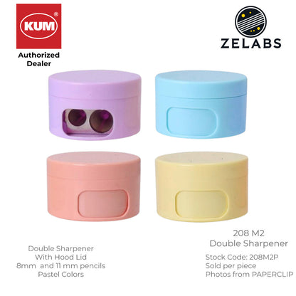Kum Double Sharpener 208 M2 - Pastel Colors - 8mm | 11mm