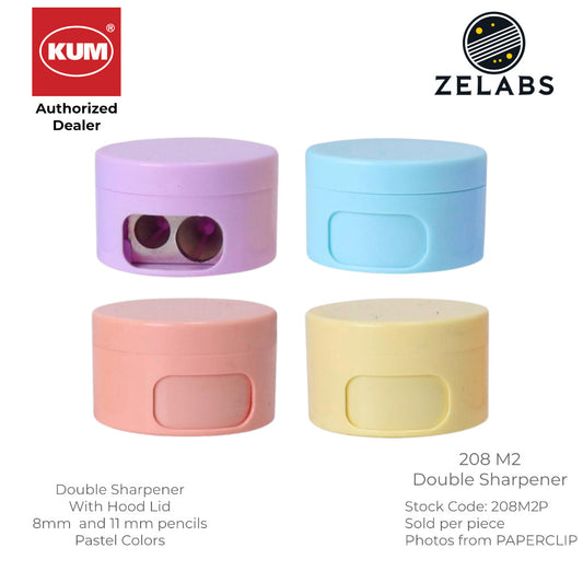Kum Double Sharpener 208 M2 - Pastel Colors - 8mm | 11mm