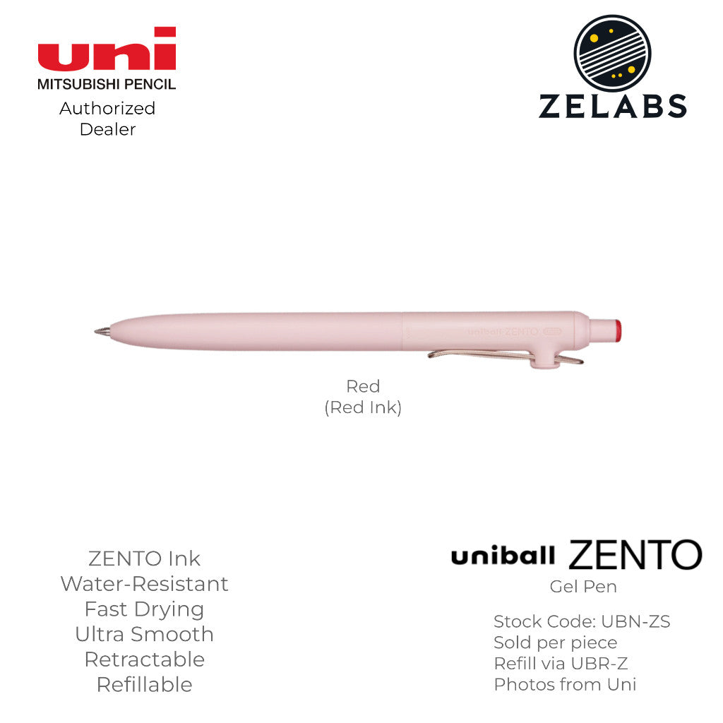 Uni Uni-Ball ZENTO Basic Retractable Gel Pen - UBN-ZS - 0.38mm | 0.5mm