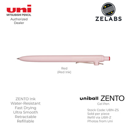 Uni Uni-Ball ZENTO Basic Retractable Gel Pen - UBN-ZS - 0.38mm | 0.5mm