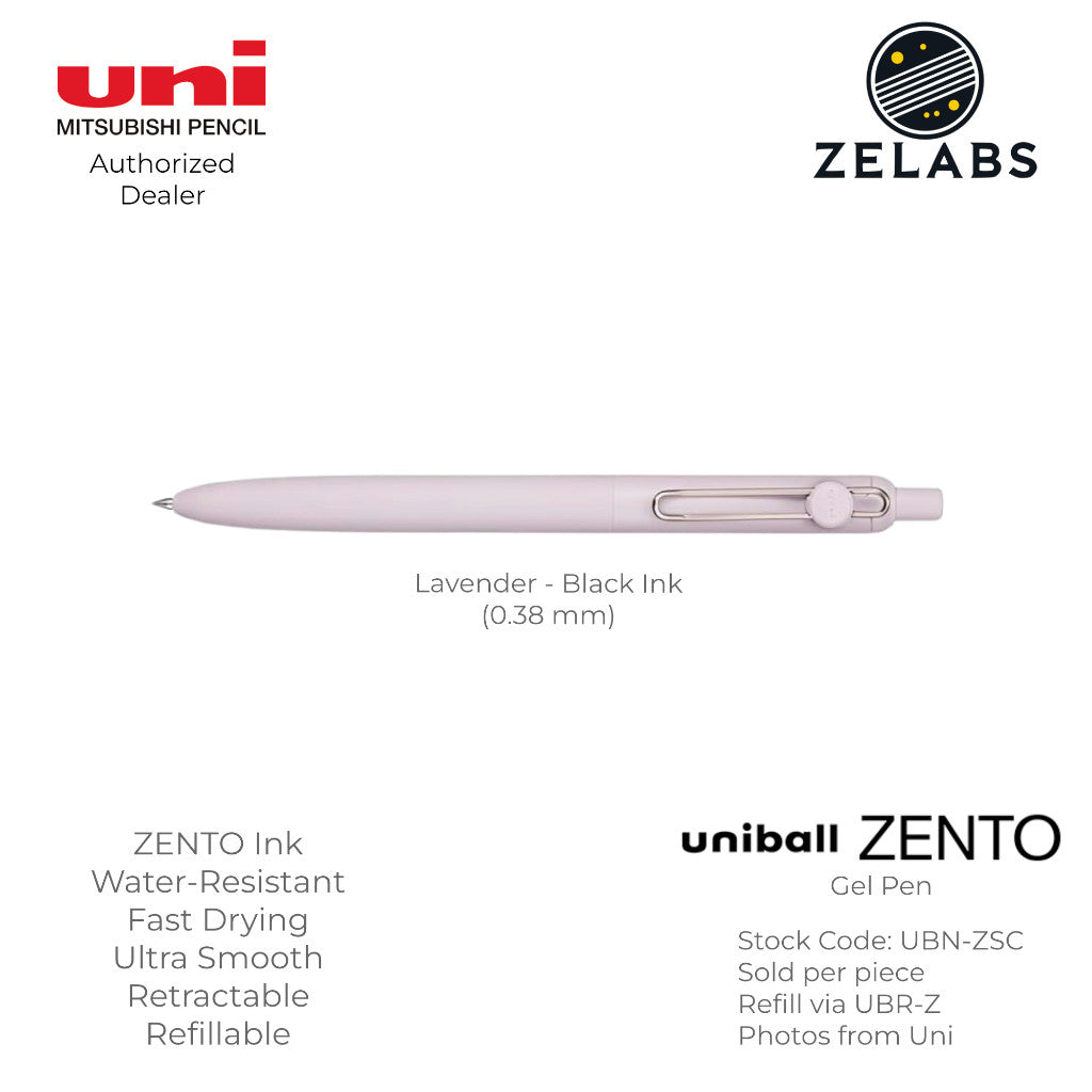 Uni Uni-Ball ZENTO Standard Retractable Gel Pen - UBN-ZSC - 0.38mm | 0.5mm