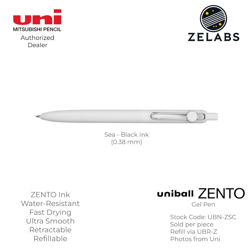 Uni Uni-Ball ZENTO Standard Retractable Gel Pen - UBN-ZSC - 0.38mm | 0.5mm
