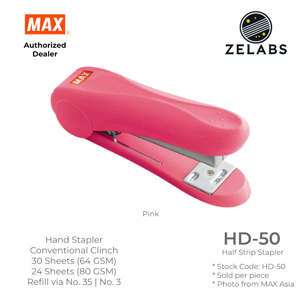 MAX HD-50 Half-Strip Stapler - Conventional Clinch (Refill by No.35 Staples)
