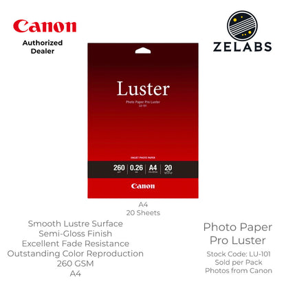 Canon LU-101 Photo Paper Pro Luster - A4  - 260 GSM