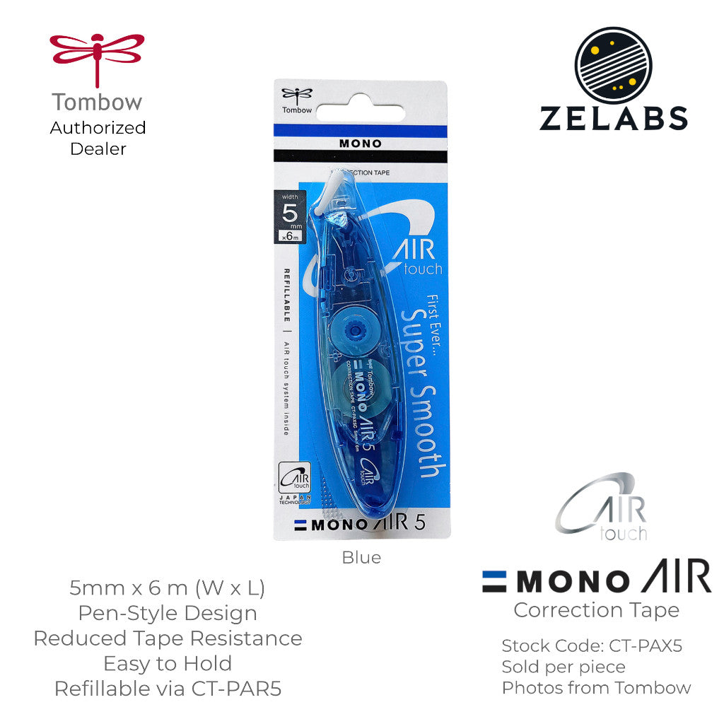 Tombow MONO AIR 5 Touch Refillable Pen Type Correction Tape - CT-PAX5 - 5mm x 6m