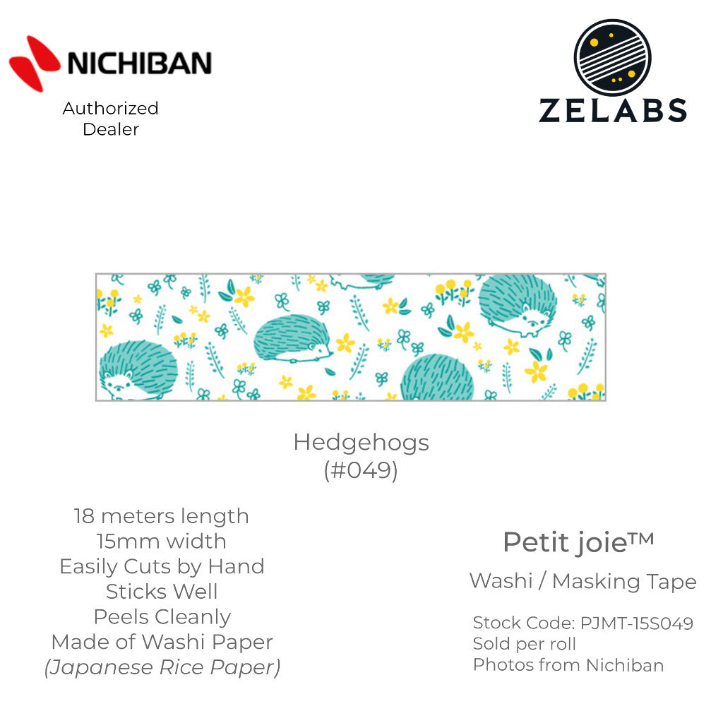 Nichiban Petit Joie Decorative Masking Tape / Washi Tape (15mm x 18 meters) - PJMT-15S