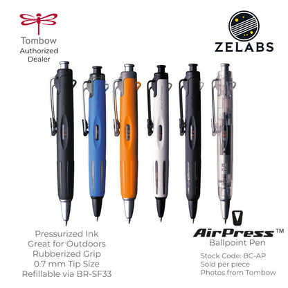 Tombow AirPress Pressurized Ink Retractable Ballpoint Pen - BC-AP- 0.7mm