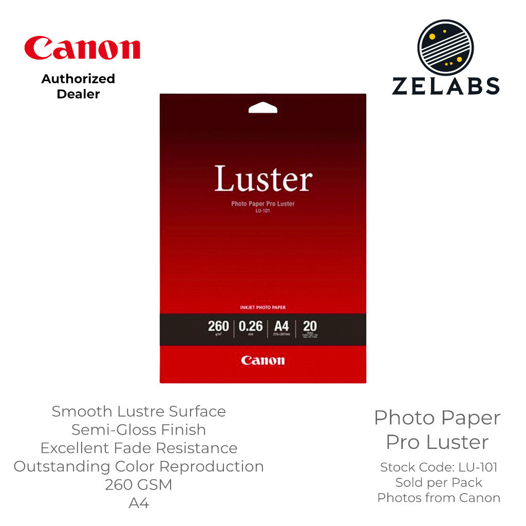 Canon LU-101 Photo Paper Pro Luster - A4  - 260 GSM