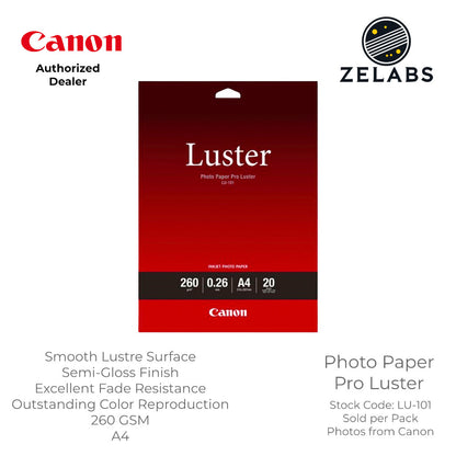 Canon LU-101 Photo Paper Pro Luster - A4  - 260 GSM