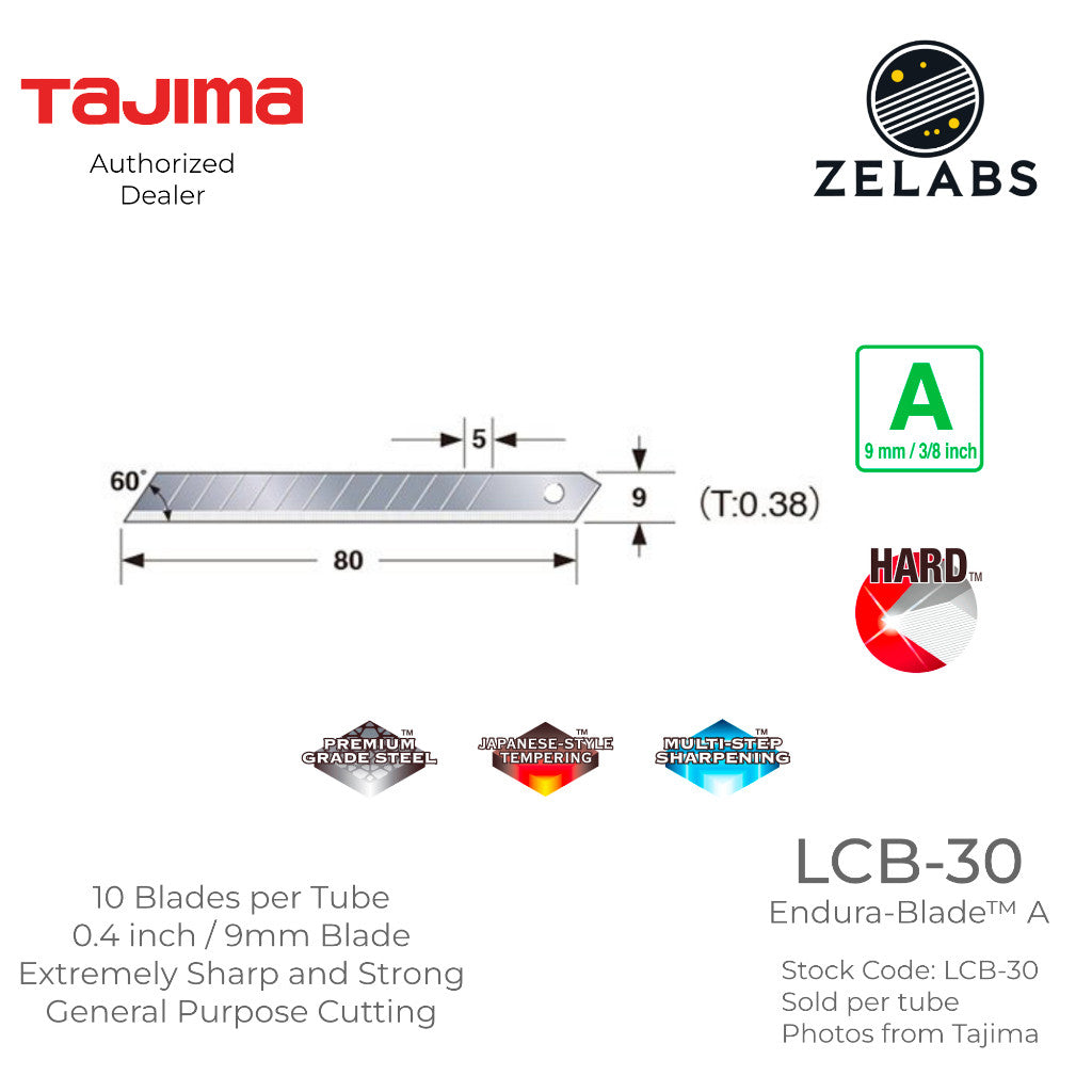 Tajima Endura Spare Blade - Refills - LCB-30 | LCB-50 - 9mm | 18mm Blades