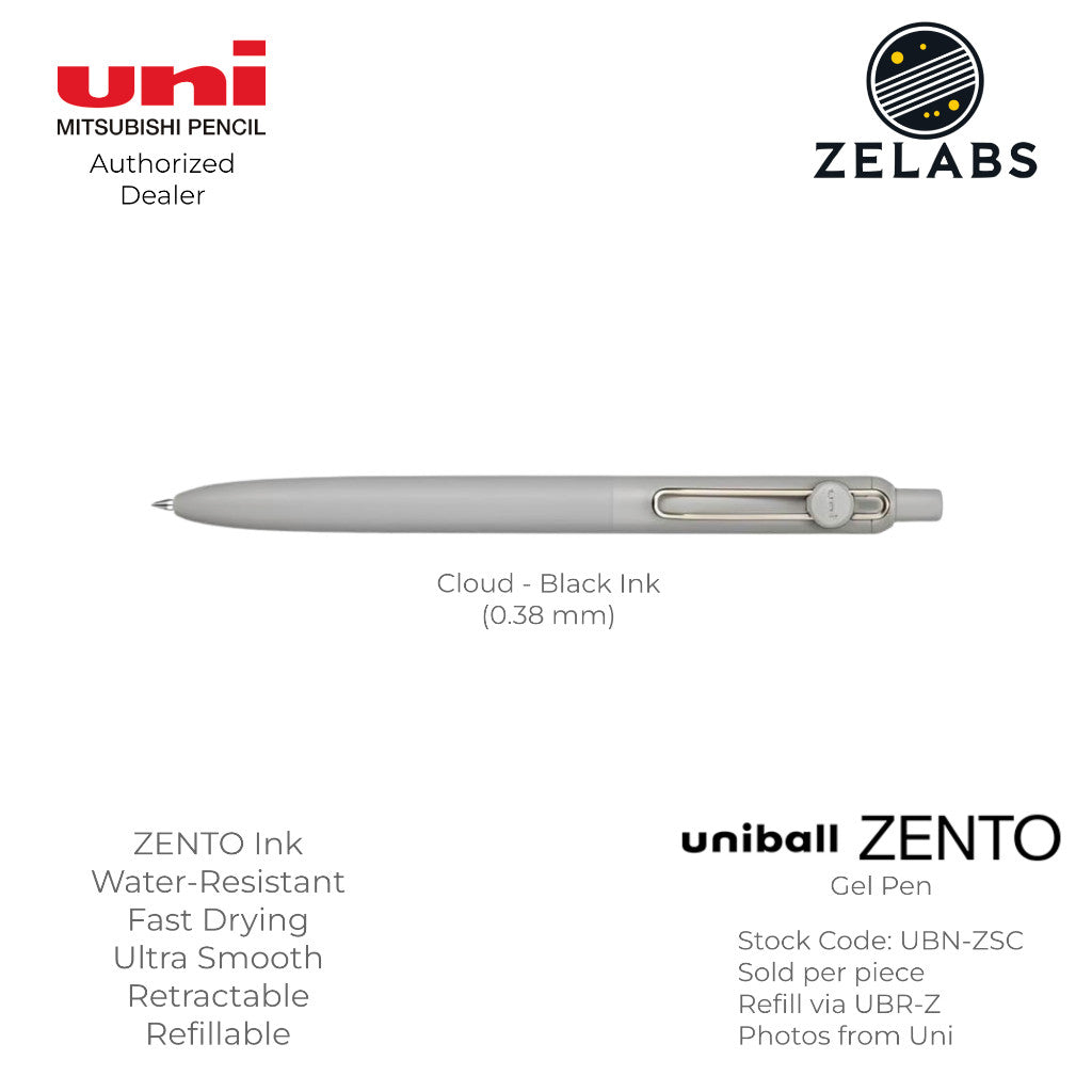 Uni Uni-Ball ZENTO Standard Retractable Gel Pen - UBN-ZSC - 0.38mm | 0.5mm
