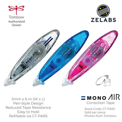 Tombow MONO AIR 5 Touch Refillable Pen Type Correction Tape - CT-PAX5 - 5mm x 6m
